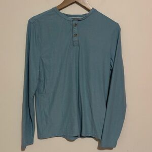 Bruno Milano Men's Blue Henley Shirt